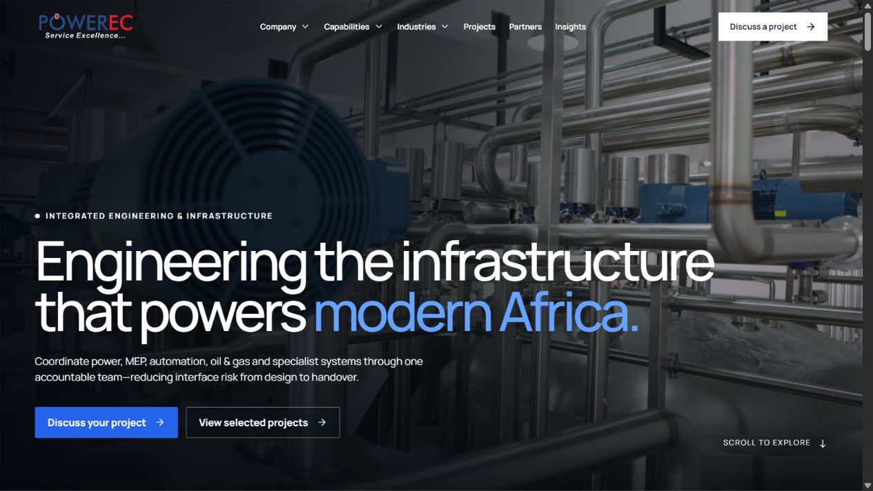 POWEREC website interaction reel