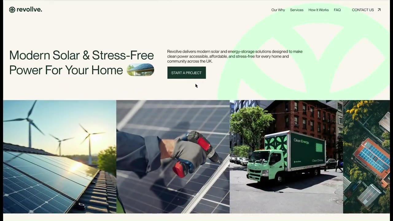 Revollve landing-page walkthrough