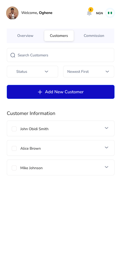 SureBanker Agents customer list