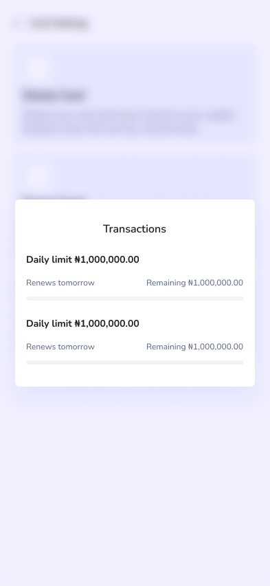 SureBanker card-limit controls