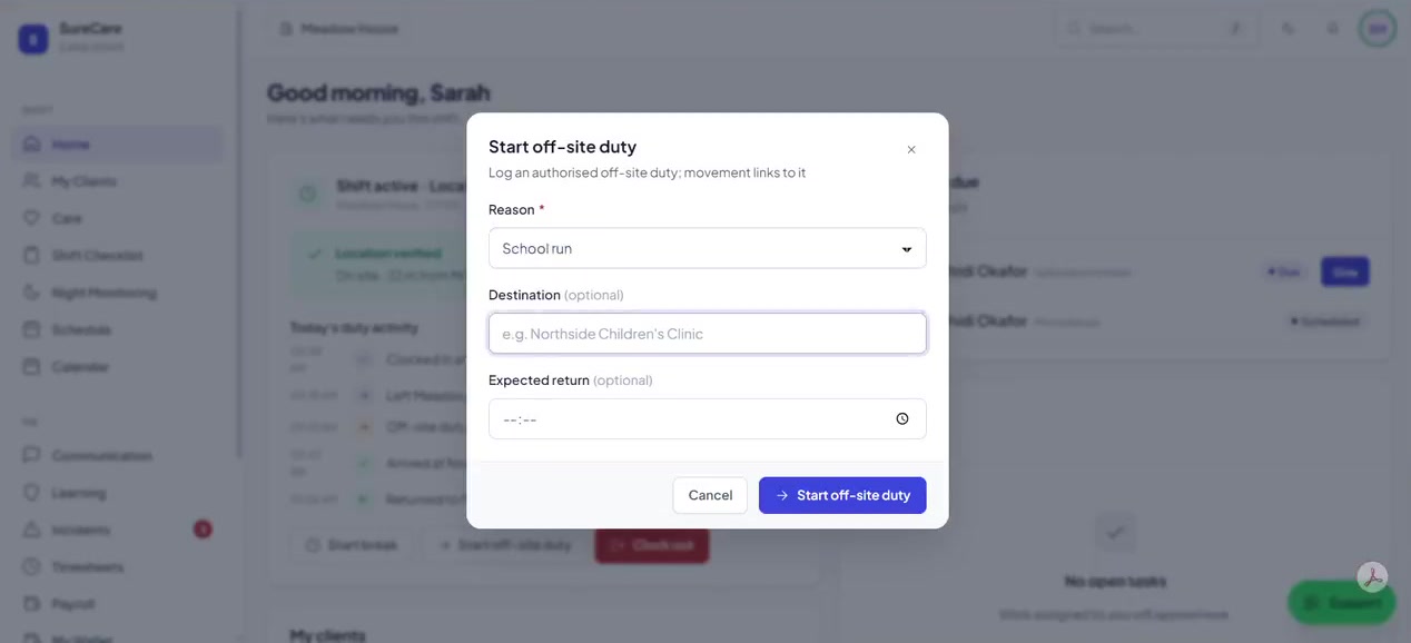 SureCare product walkthrough
