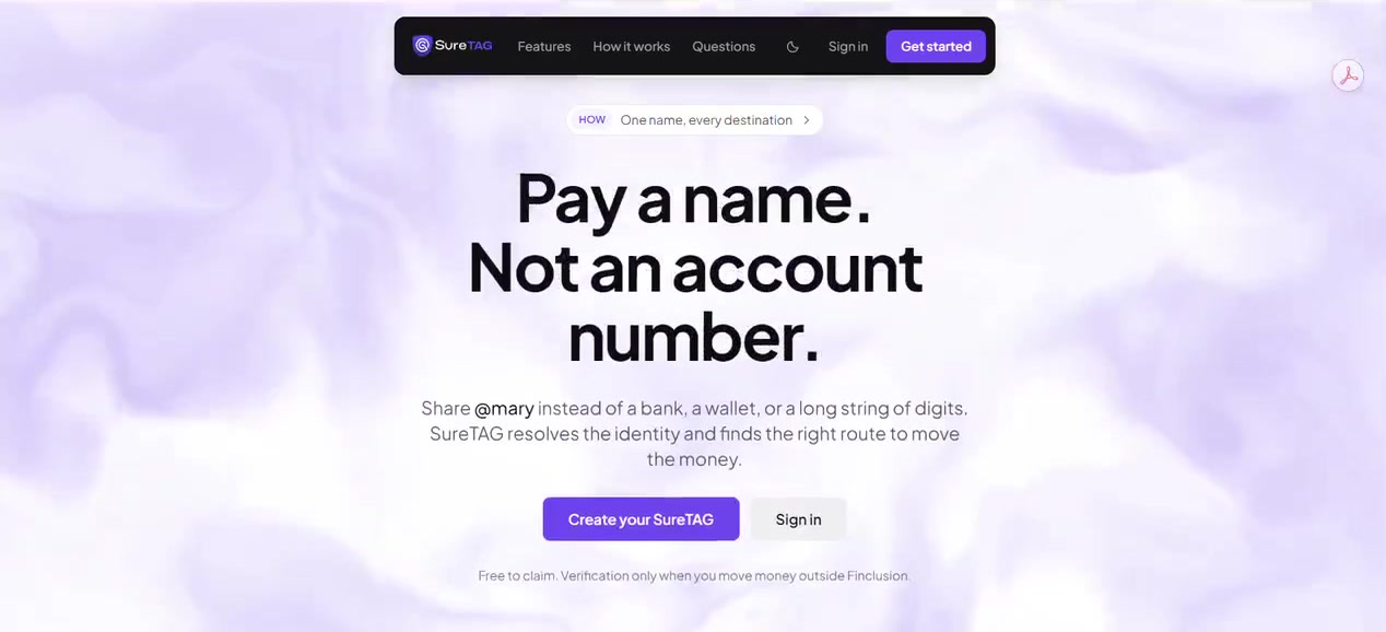 The public proposition: pay a name, not an account number
