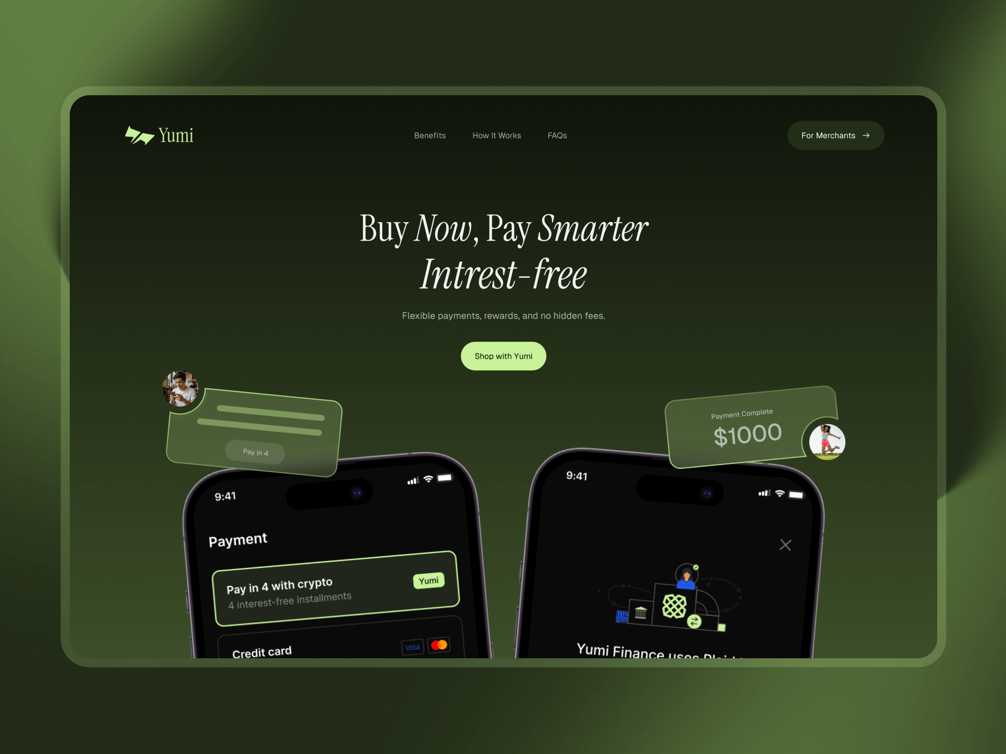 Yumi Finance motion walkthrough